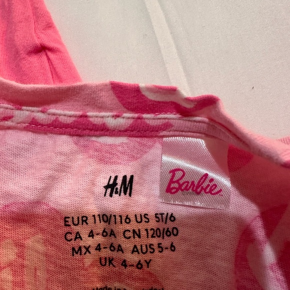 H&M Bundle Girls Tees Barbie and Care Bears Set  100% Cotton 5T - Picture 8 of 13
